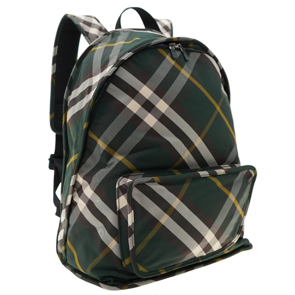 Burberry Shield Backpack Checkered Ivy Polyamide New